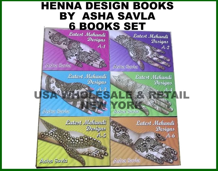 Henna Design Books By Asha Savla 6 Books Set
