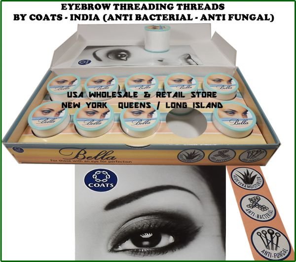 Bella Eyebrow Threading Thread 500m/spool Anti Bacterial Anti Fungal With Aoevera Moisturizer
