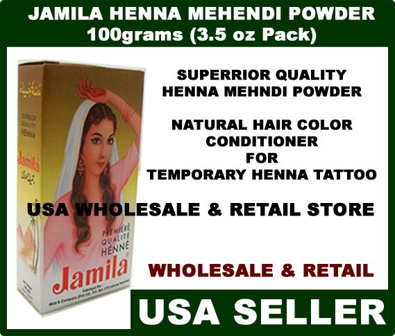 Jamila Henna Mehndi Powder Skin Tattoo Hair