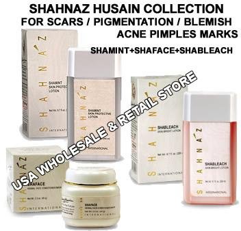 Shahnaz Husain Skin Treatment Pack For Pigmentation Scars Blemishes Kit 1 Shableach, Shaface & Shamint