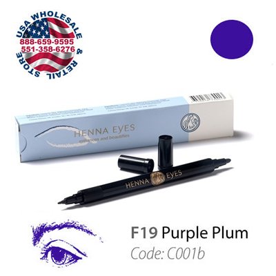 HenneEyes Henna EyeLiner and Brow Liner Pen Purple Plum Color