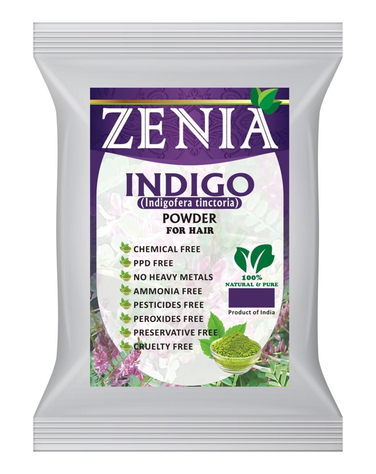 Zenia Indigo Powder Hair / Beard Dye Color