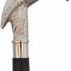 Walking Cane Silver Brass Raven Crow Handle Lightweight Stick Men, Women Seniors