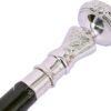 Vintage Antique Walking Cane Wooden Walking Stick Silver Brass Handle Knob Gift
